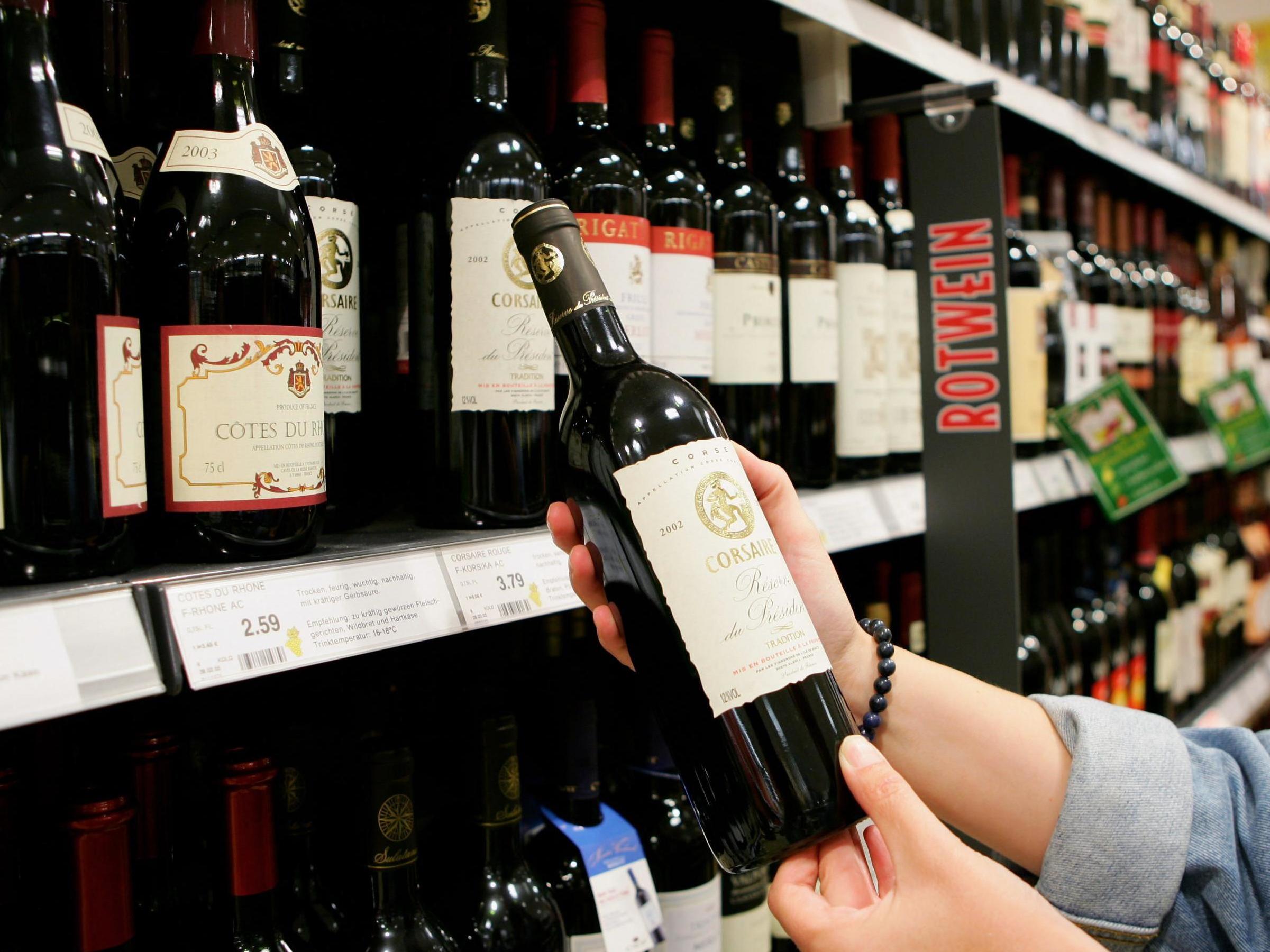 A number of supermarket shelves have been picked clean of wine