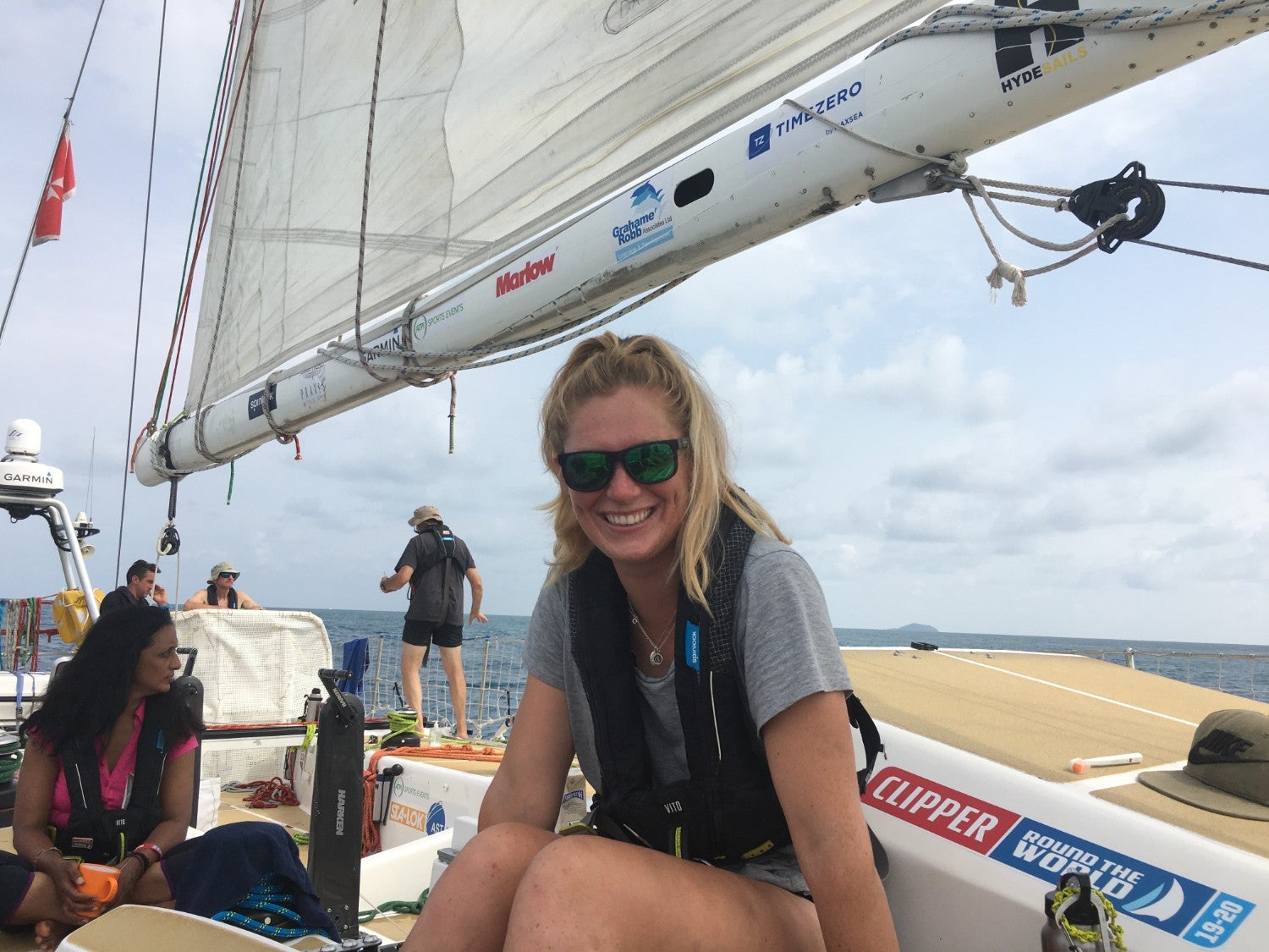 Mary on board the Punta del Este