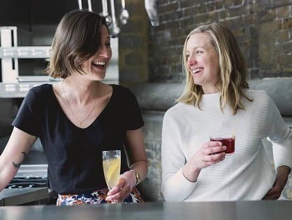 Lucy Pedder (right) and Natasha Cooke of Lupins