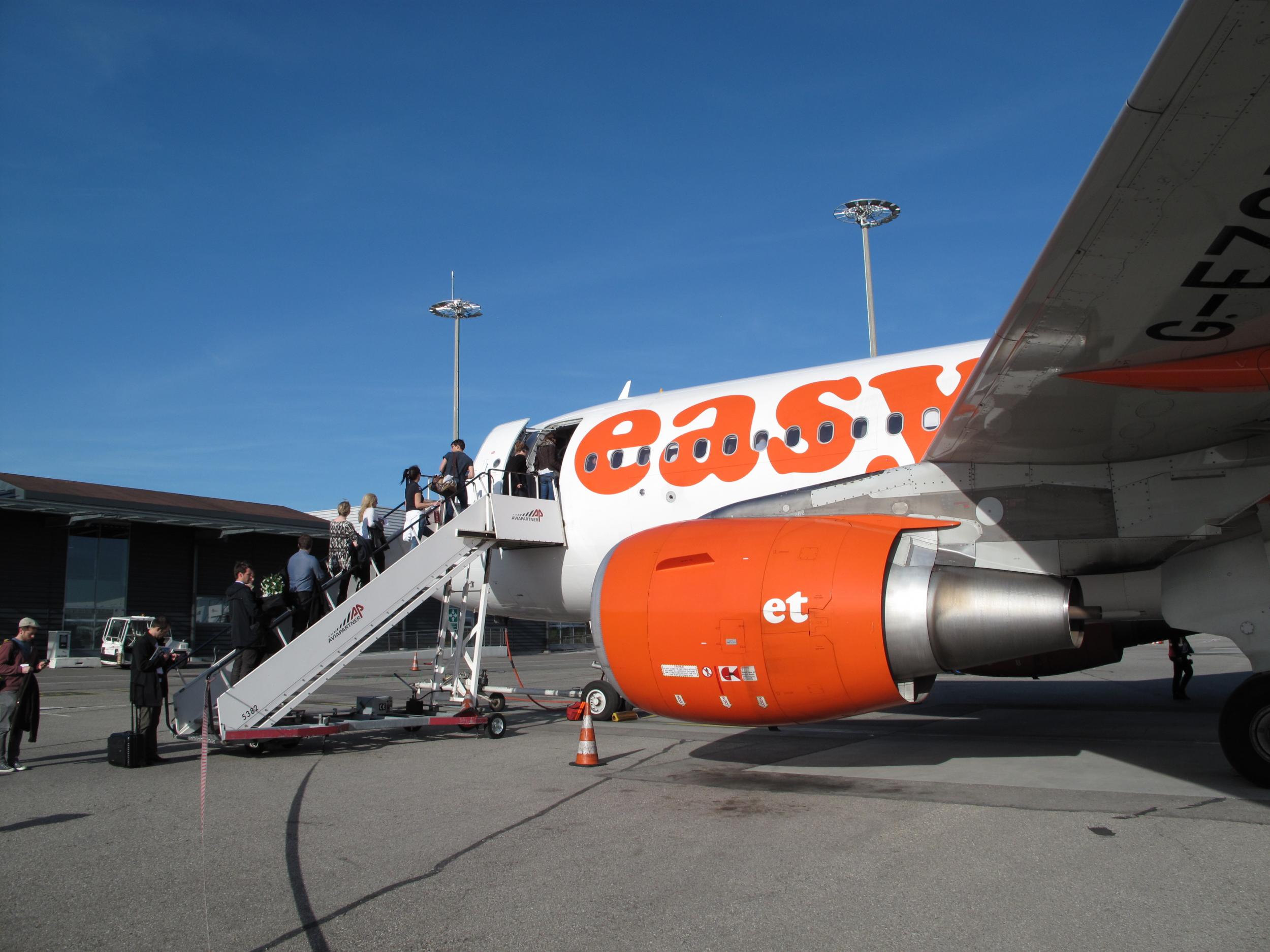 Happier days: Gatwick is the biggest base for easyJet