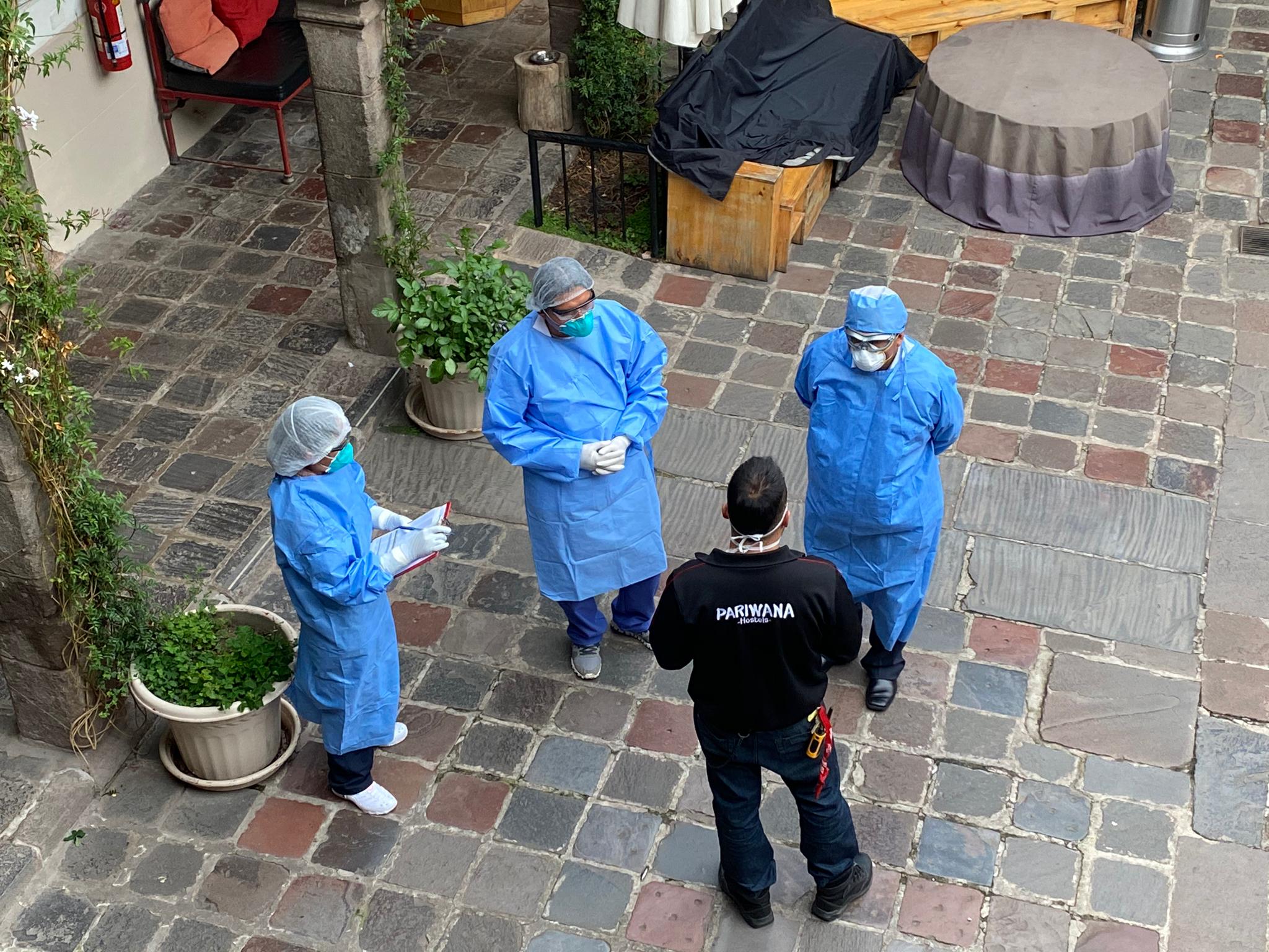 People trapped at the hostel saw streets being disinfected before they were told anyone had tested positive for coronavirus