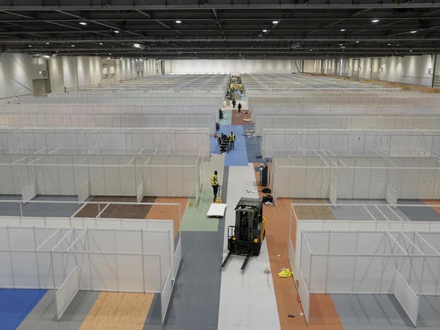 The ExCel centre in London is being turned into a 4,000-bed field hospital for Covid-19 patients.