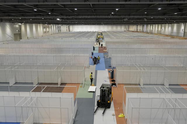 The ExCel centre in London is being turned into a 4,000-bed field hospital for Covid-19 patients.