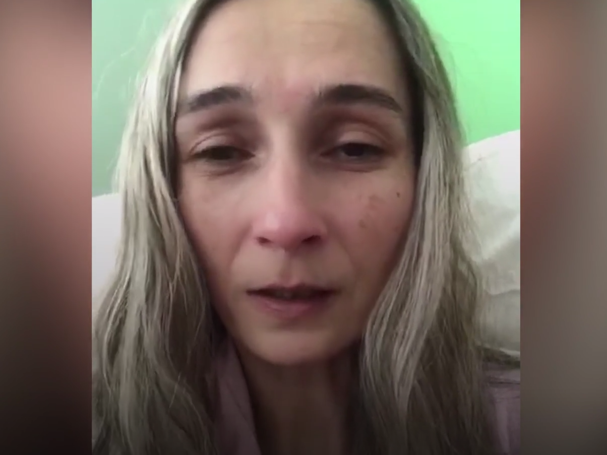 Delia Colwill, a patient suffering from suspected coronavirus symptoms, urges the public not to panic buy medicine and to stay at home.