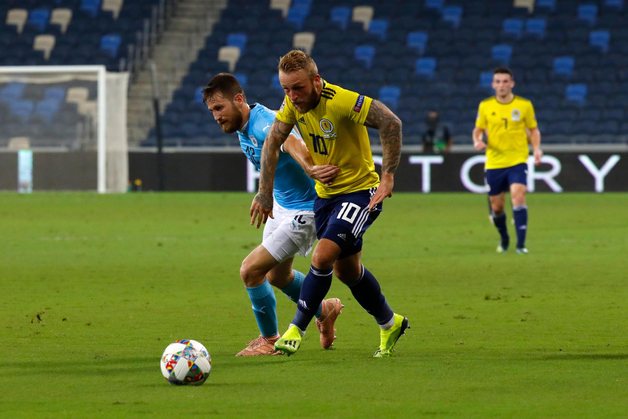 Johnny Russell in action for Scotland