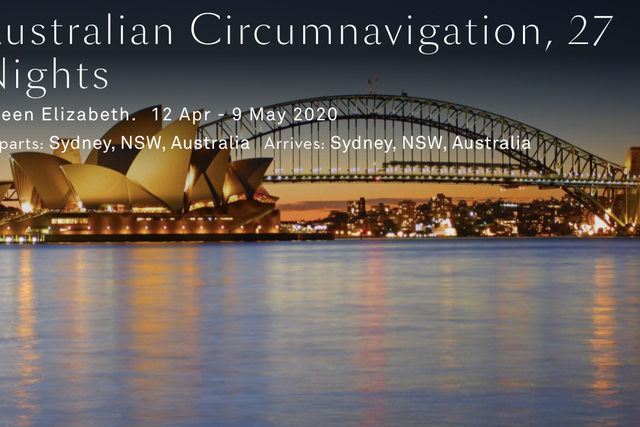 Sail on: the online advertisement for a circumnavigation of Australia