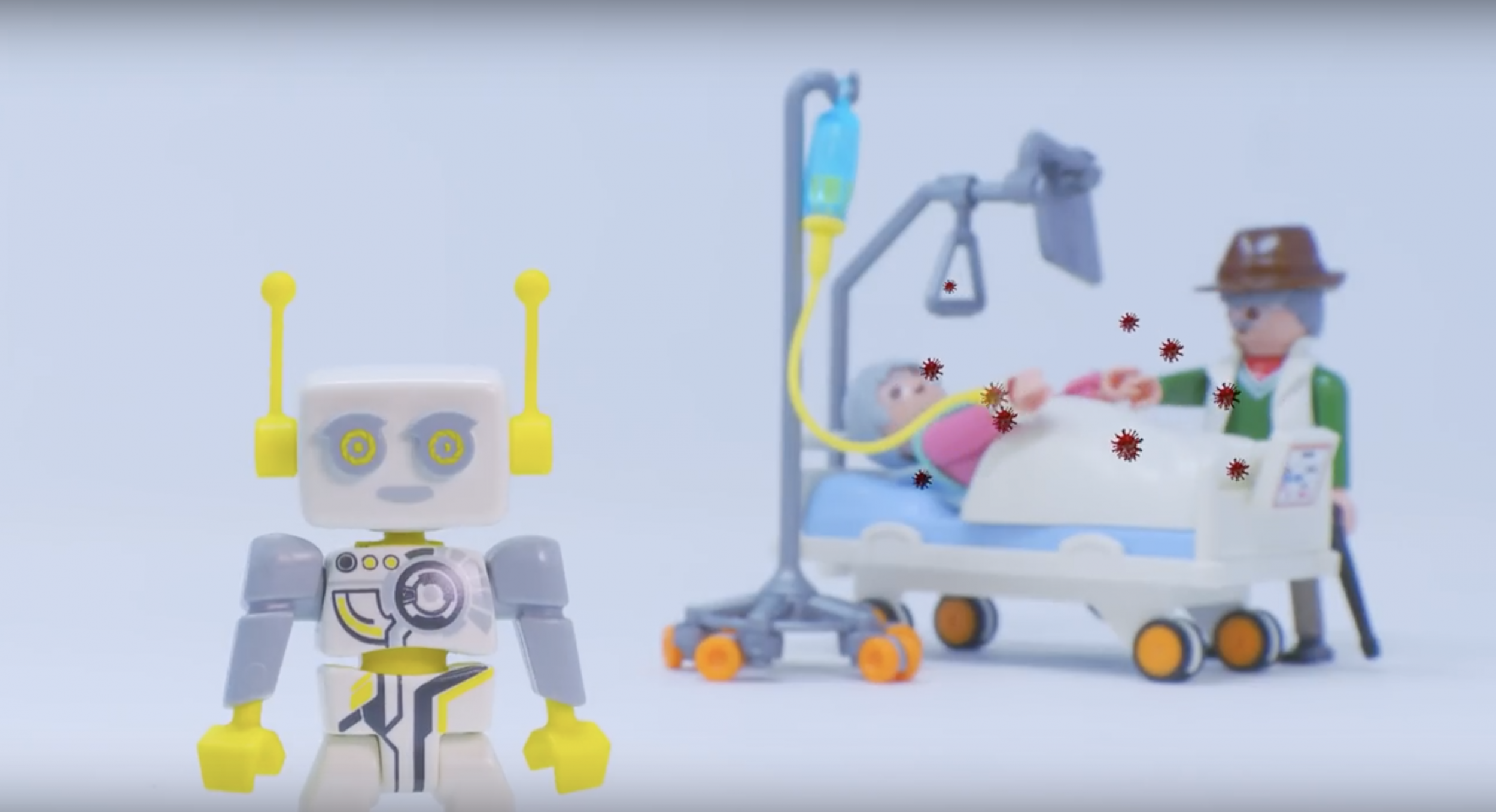 Playmobil character ROBert explains the pandemic to children (Playmobil)