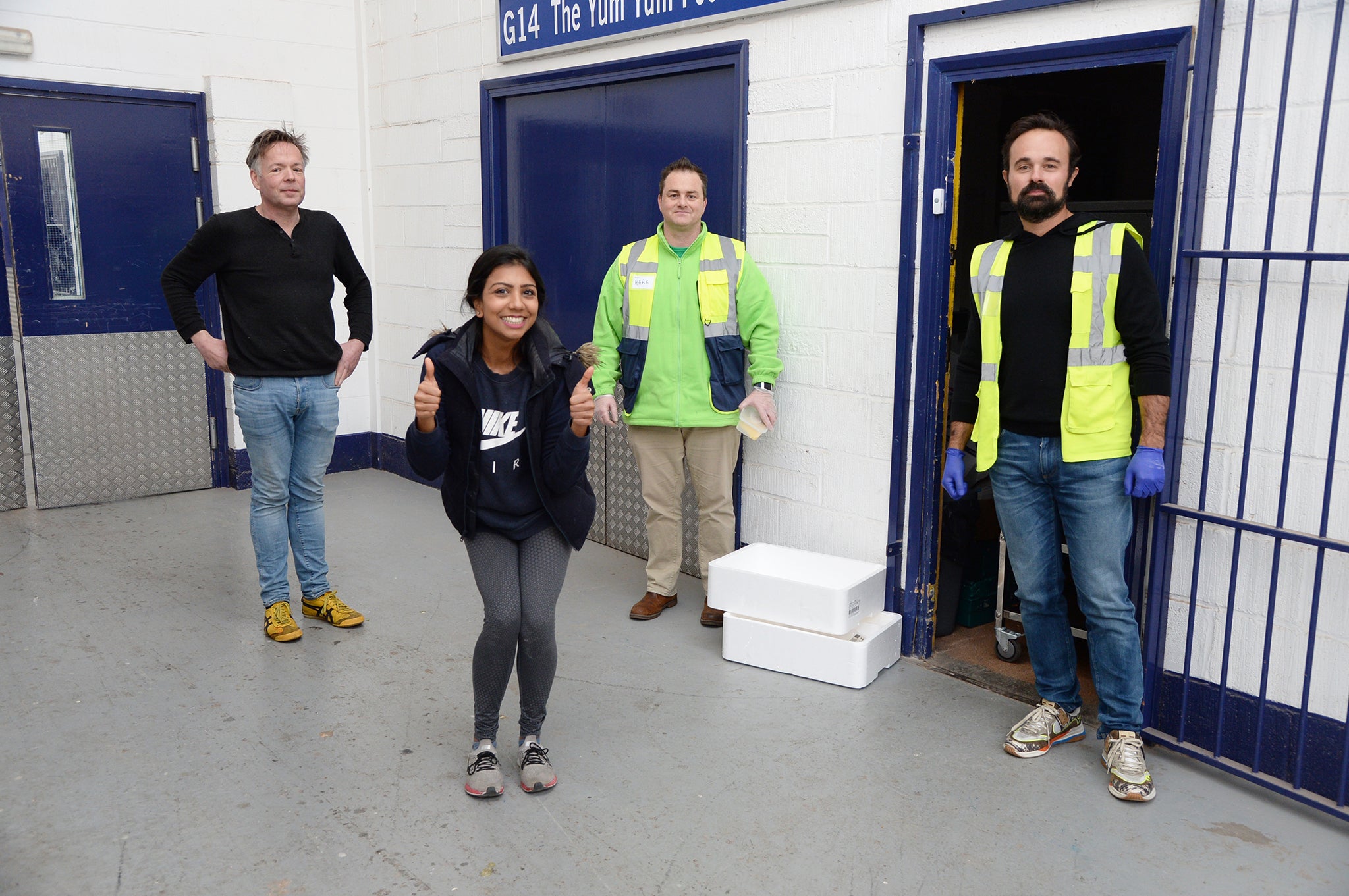 &#13;
From left, Leon Aart, Dr Harshini Pindolia, Mark Curtin and Evgeny Lebedev &#13;