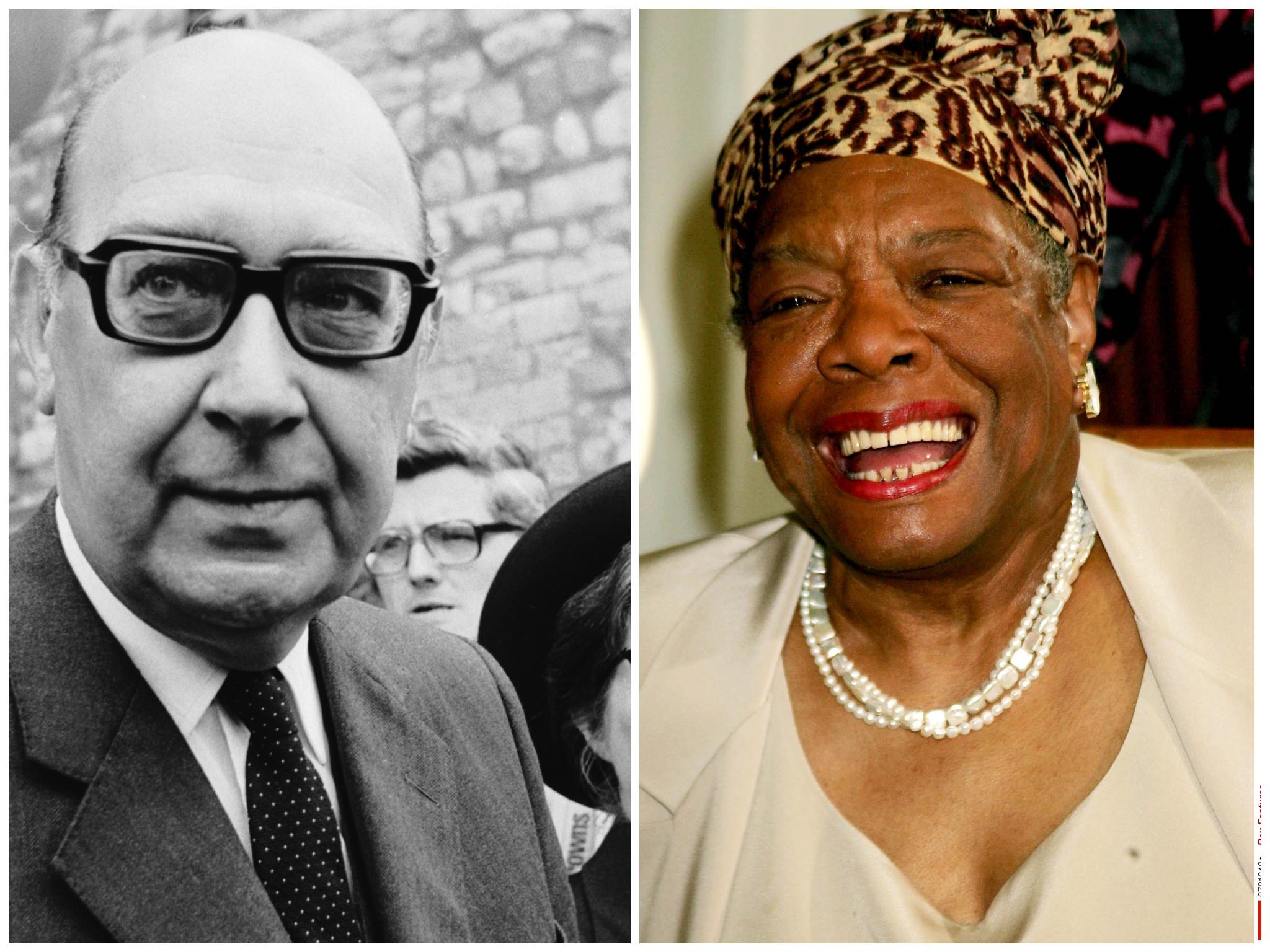 Philip Larkin and Maya Angelou