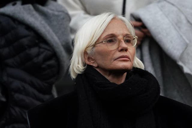 Ellen Barkin leaves Harvey Weinstein's trial on 23 January 2020 in New York City.