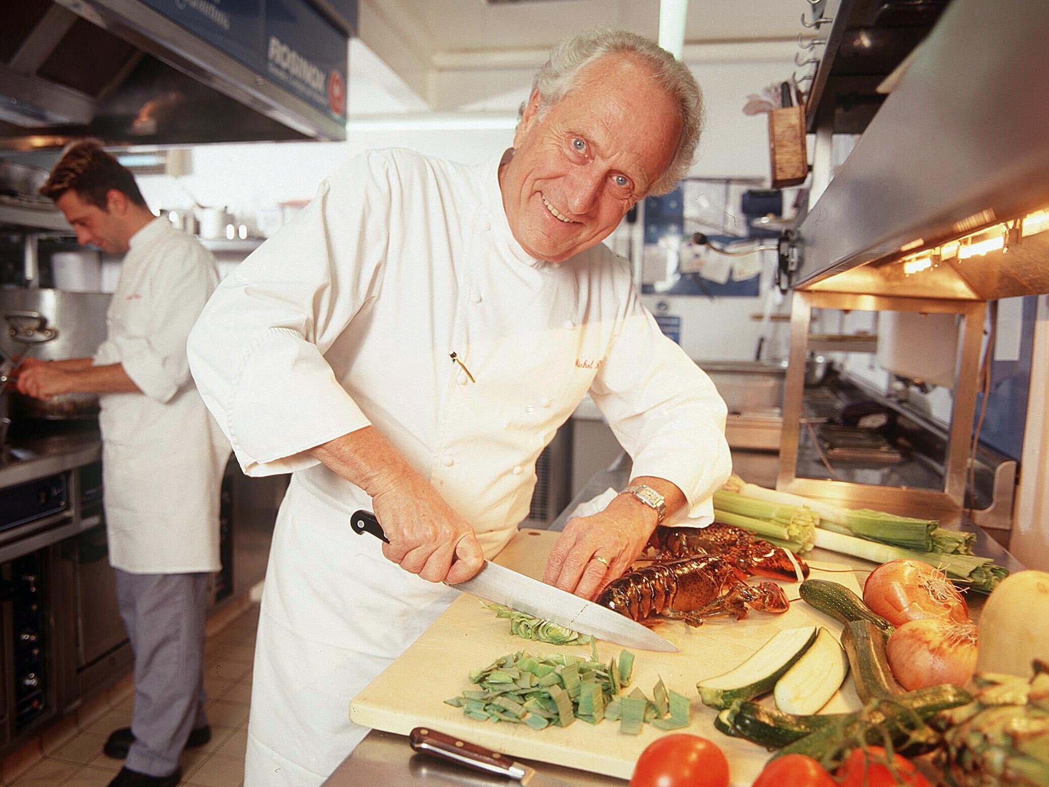 The chef at his three Michelin star Waterside Inn restaurant in Bray, Berkshire