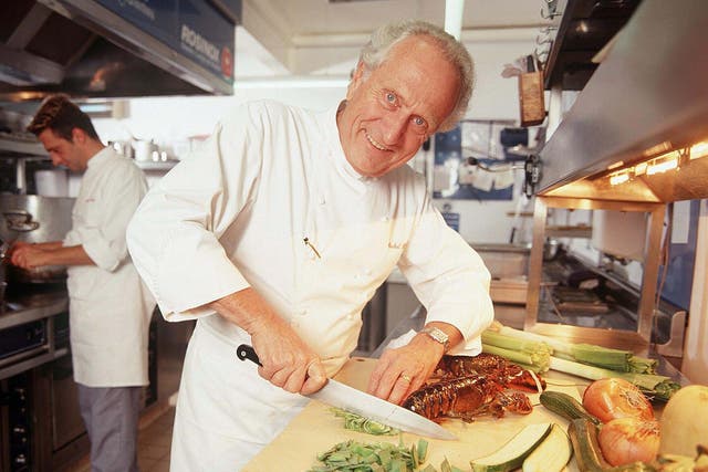 The chef at his three Michelin star Waterside Inn restaurant in Bray, Berkshire