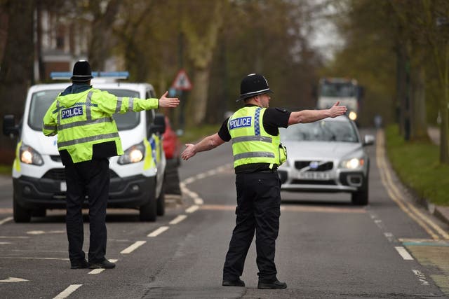 Officers in Yorkshire stop motorists to check that their travel is ‘essential’
