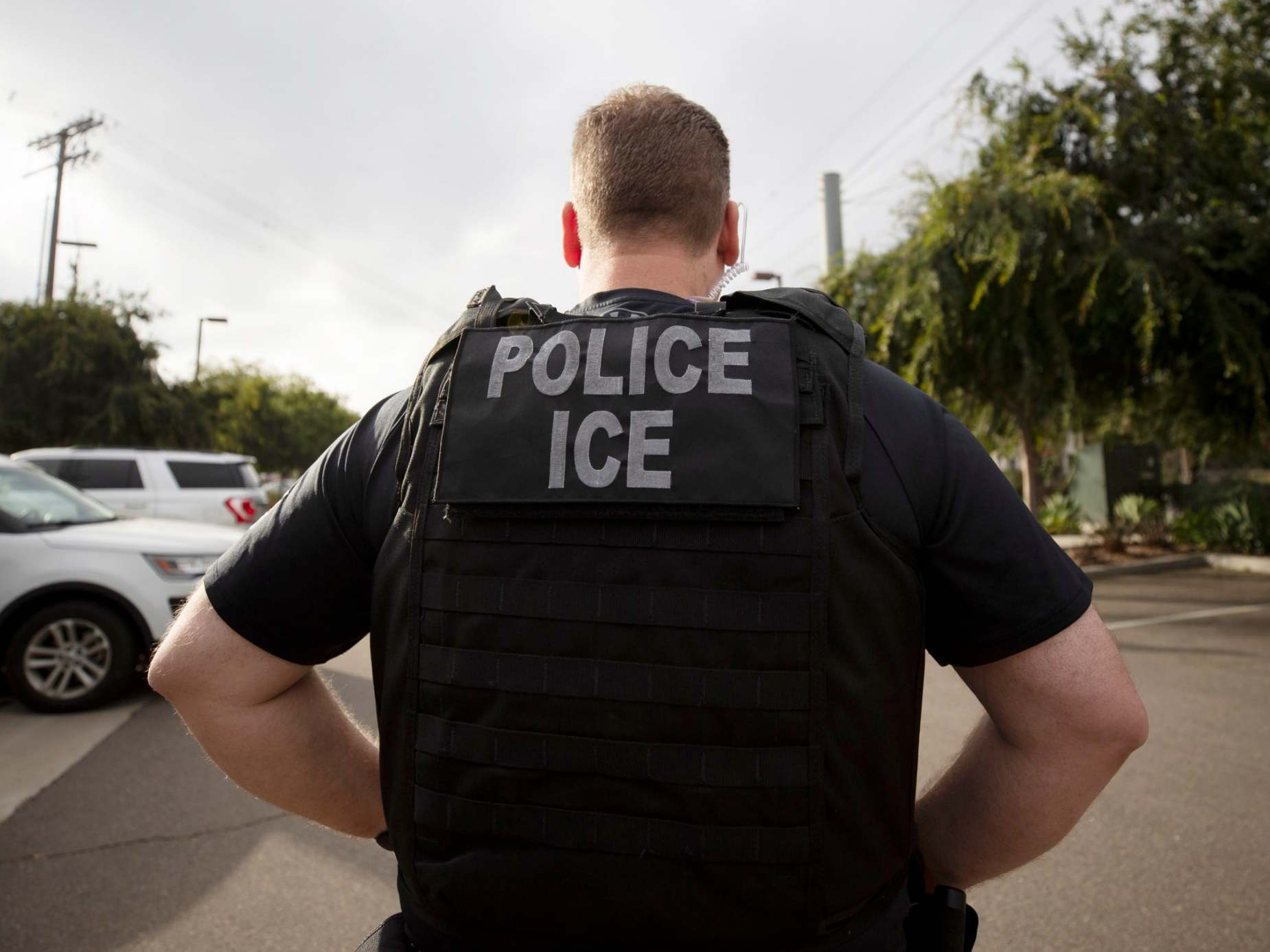 An ICE officer on patrol. The White House wants to ban illegal immigrants from being counted in the census. AP