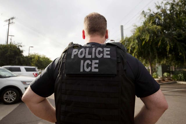 An ICE officer on patrol. The White House wants to ban illegal immigrants from being counted in the census. AP