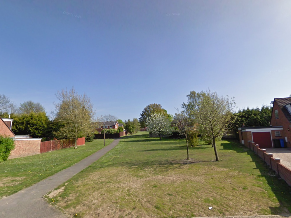 The victim was wearing her nursing home uniform as she entered the park from Verity Crescent in Canford Heath, Poole
