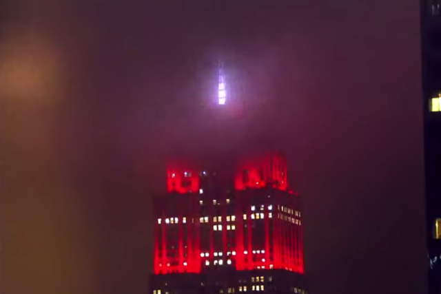 The Empire State Building put on a display last night