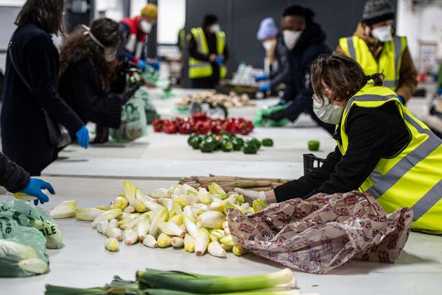 A community food hub has been set up in Tottenham Hotspur Stadium