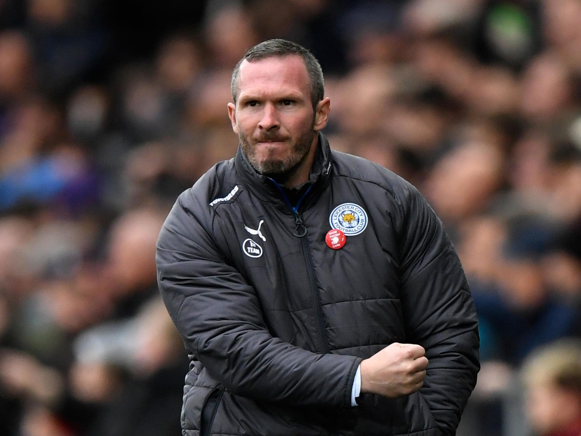 Michael Appleton reacts on the touchline during his time as caretaker manager at Leicester