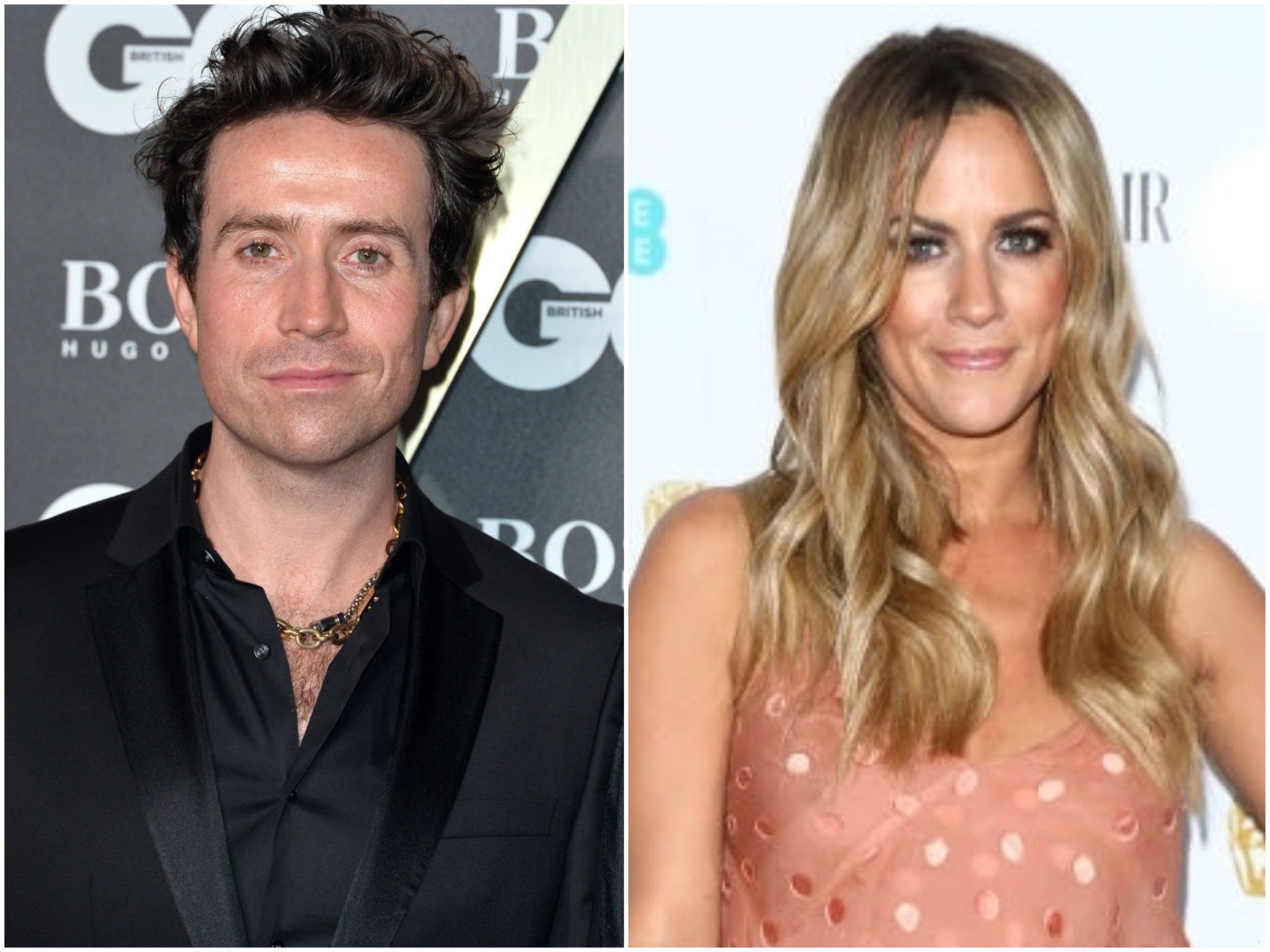Nick Grimshaw and the late presenter Caroline Flack