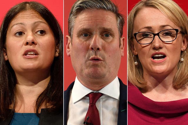 Starmer is set to beat Lisa Nandy (left) and Rebecca Long-Bailey in the leadership race