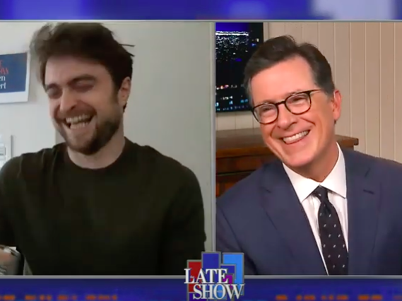 Daniel Radcliffe and Stephen Colbert