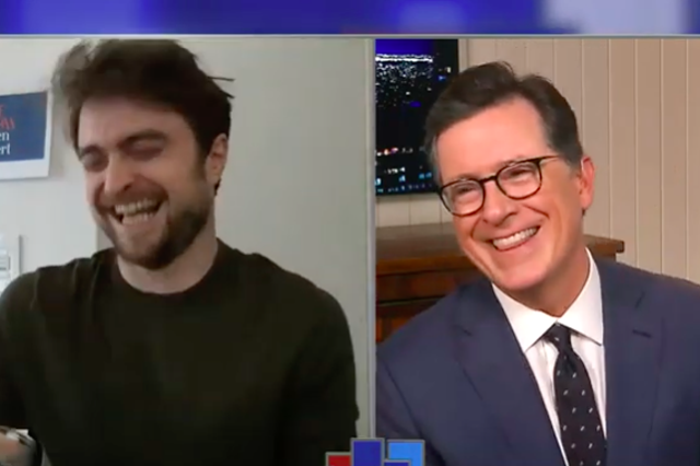 Daniel Radcliffe and Stephen Colbert