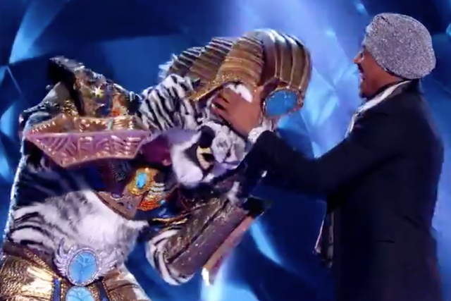 The identity of the white tiger was revealed in Wednesday's episode of The Masked Singer.