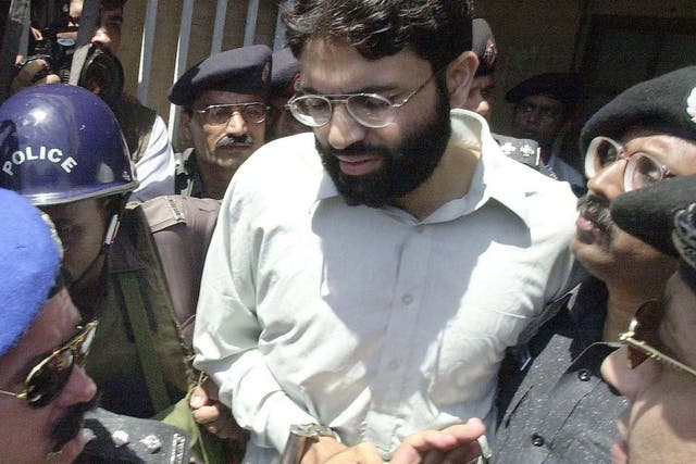 Omar Sheikh, pictured in 2002, has had his death sentence overturned for his role in Daniel Pearl's kidnapping and murder