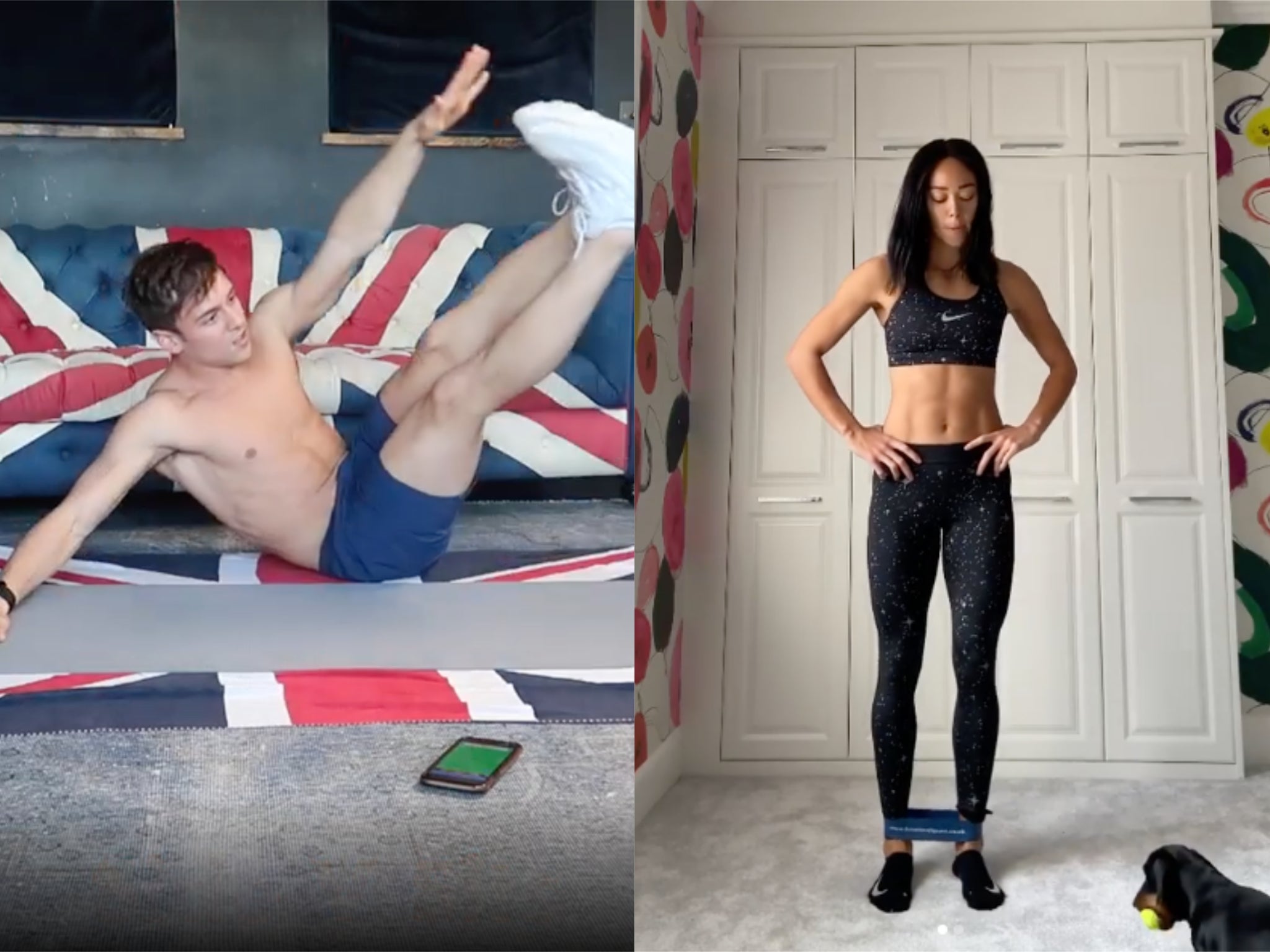 Coronavirus: How Team GB athletes including Tom Daley and Katarina Johnson-Thompson are keeping fit as Olympics postponed