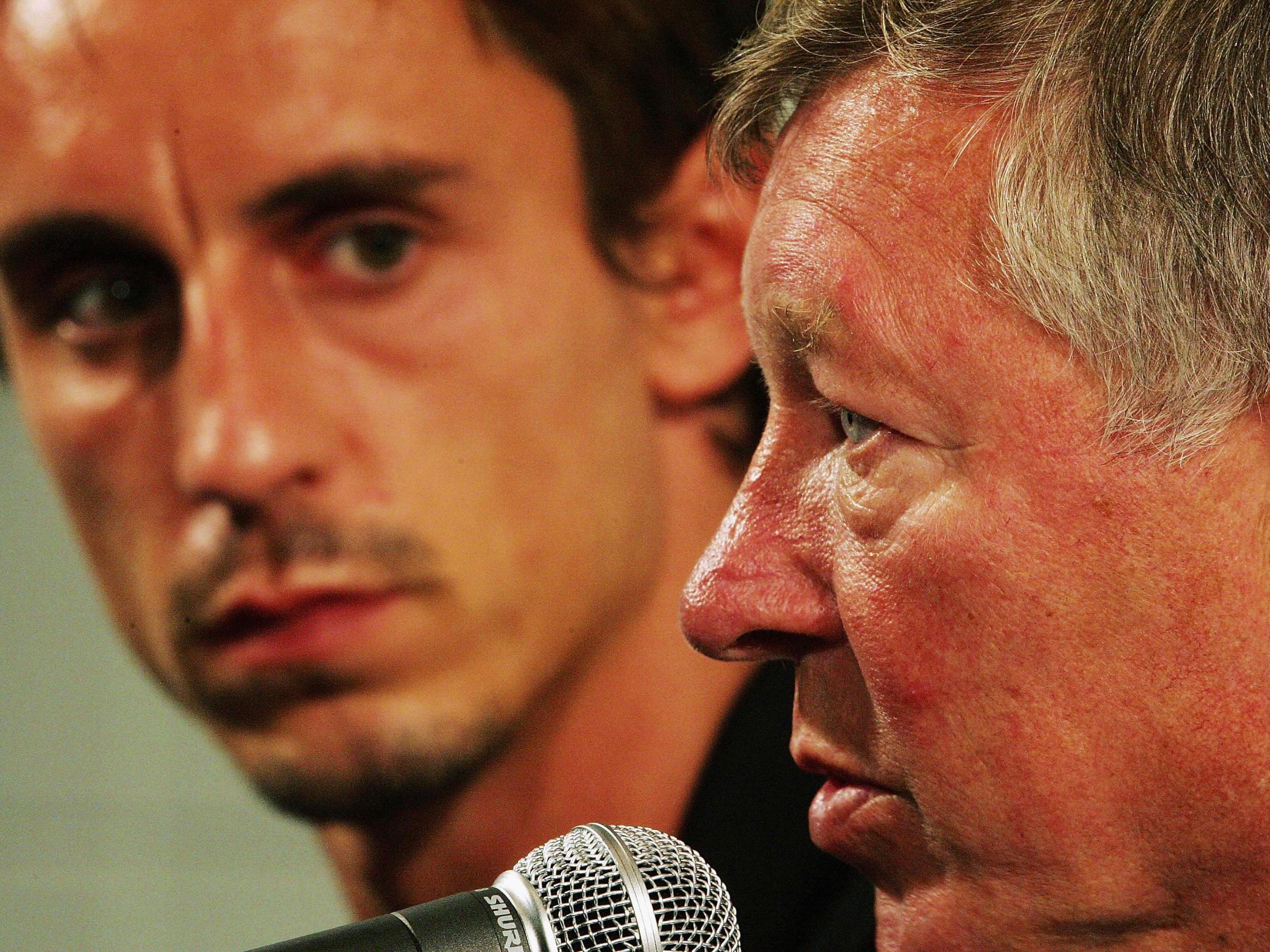 Gary Neville and Sir Alex Ferguson