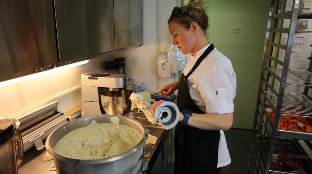 Jansdotter cooking up a treat in her kitchen