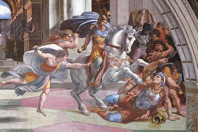 The ‘Expulsion of Heliodorus from the Temple’ (detail), c 1512, Vatican Museums