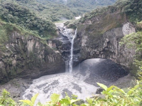 The waterfall appears to have all but vanished from the vantage point from which it used to be photographed