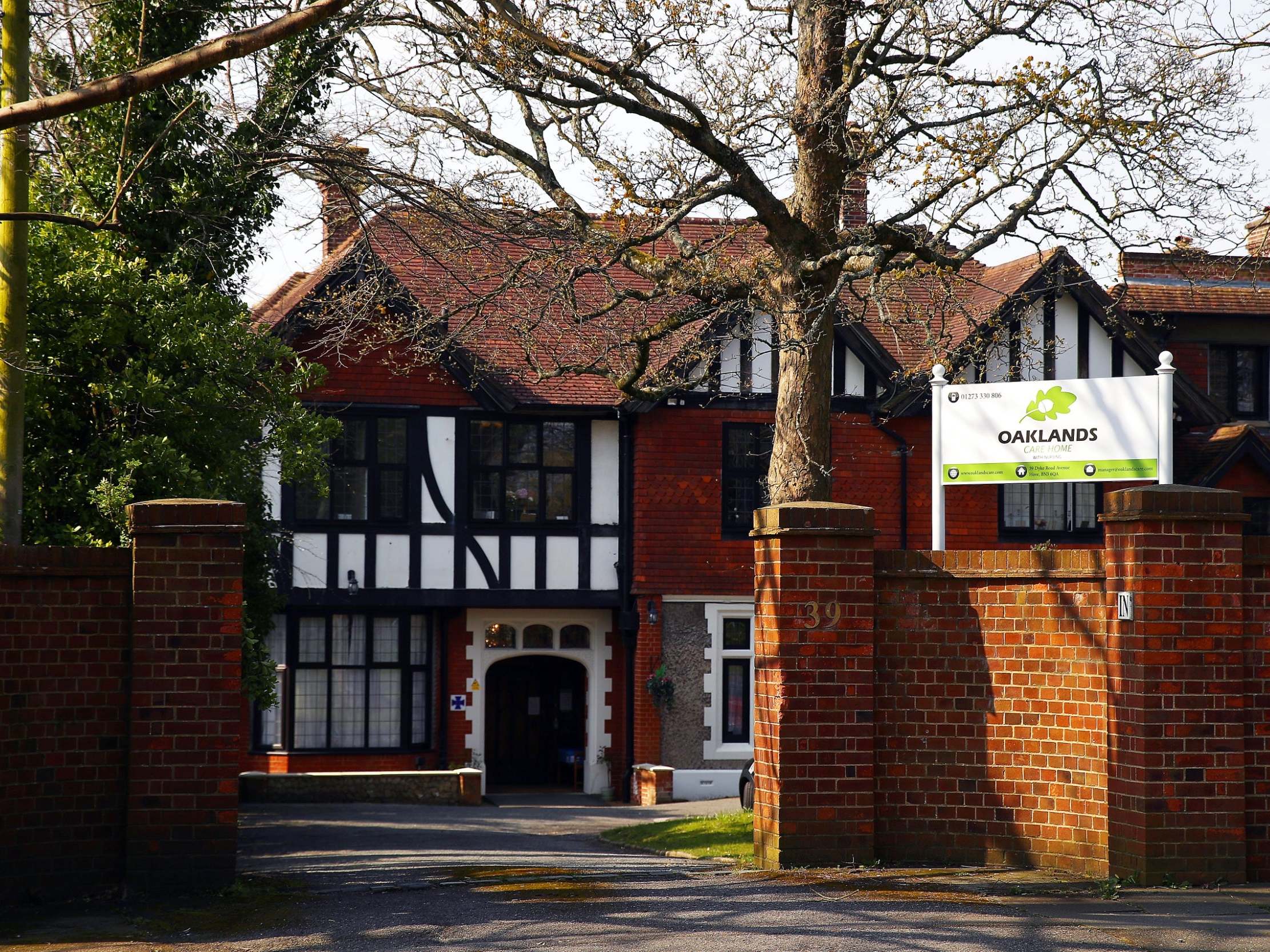 General view of Oaklands nursing home in Hove, East Sussex, 28 March 2020.