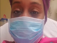 Nurse describes having coronavirus from her hospital bed.