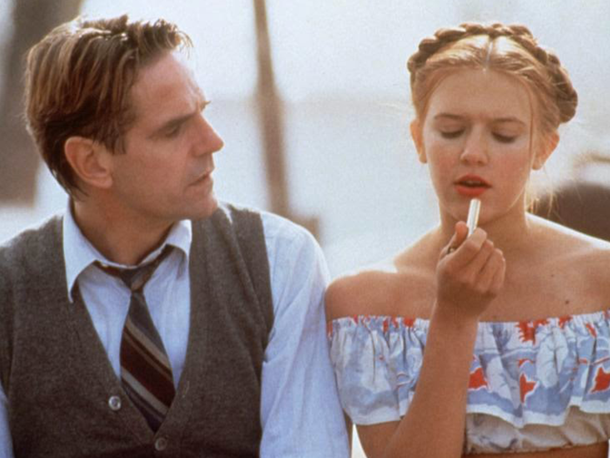 Humbert Humbert (Jeremy Irons) and Dolores Haze (Dominique Swain) on the silver screen