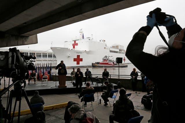 USNS Comfort can accommodate up to 1,000 patients, but cannot accept anyone testing positive for coronavirus.
