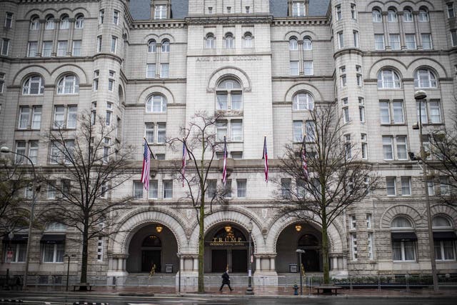 The Trump International Hotel in Washington is a popular fundraising and campaign spot for Republican political groups and candidates, helping line the president's personal pockets.