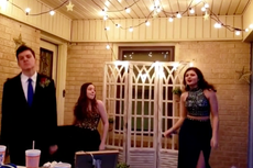 Family hosts 'porch prom' for high school senior after dance cancelled