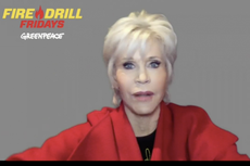 Jane Fonda breaks the internet: Fire Drill Friday's first virtual protest crashes after thousands join online