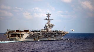 The aircraft carrier USS Theodore Roosevelt