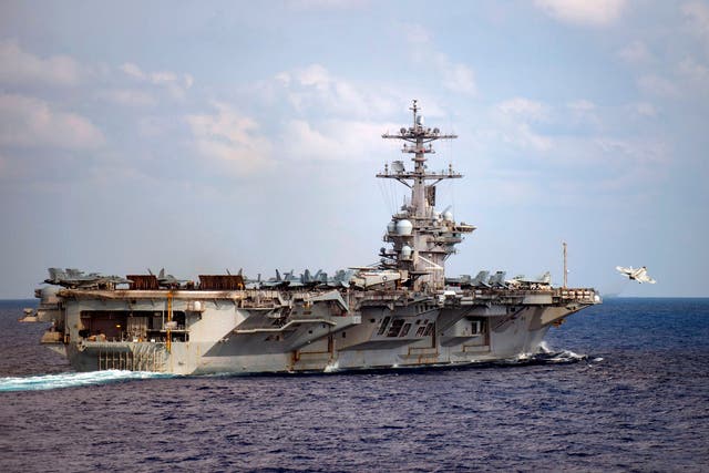 The aircraft carrier USS Theodore Roosevelt