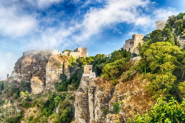 View over the Medieval Castle of Venus in Erice