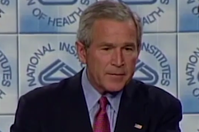 The former president speaking in 2005