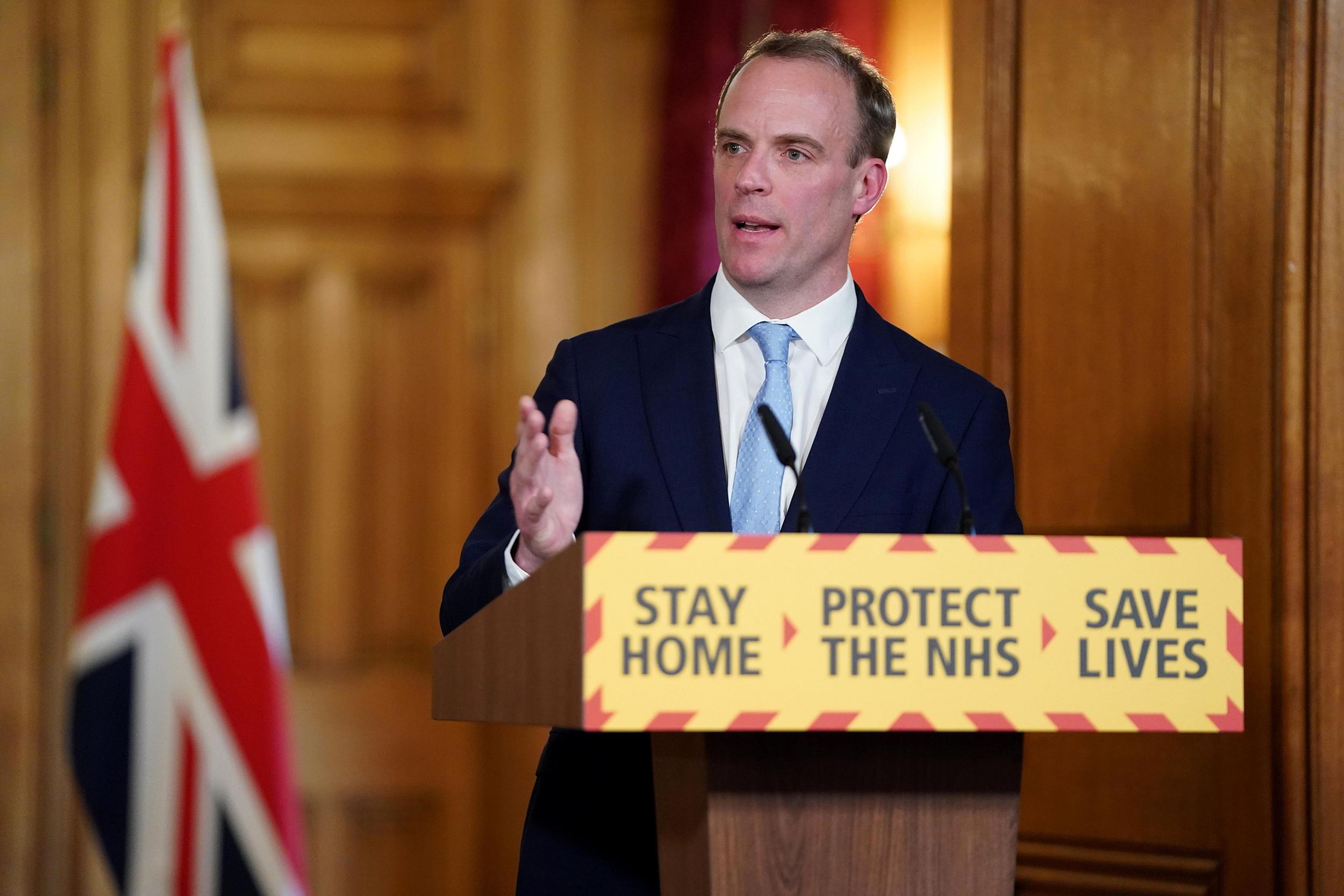 The prime minister's colleagues, like Dominic Raab, have to step up in his absence