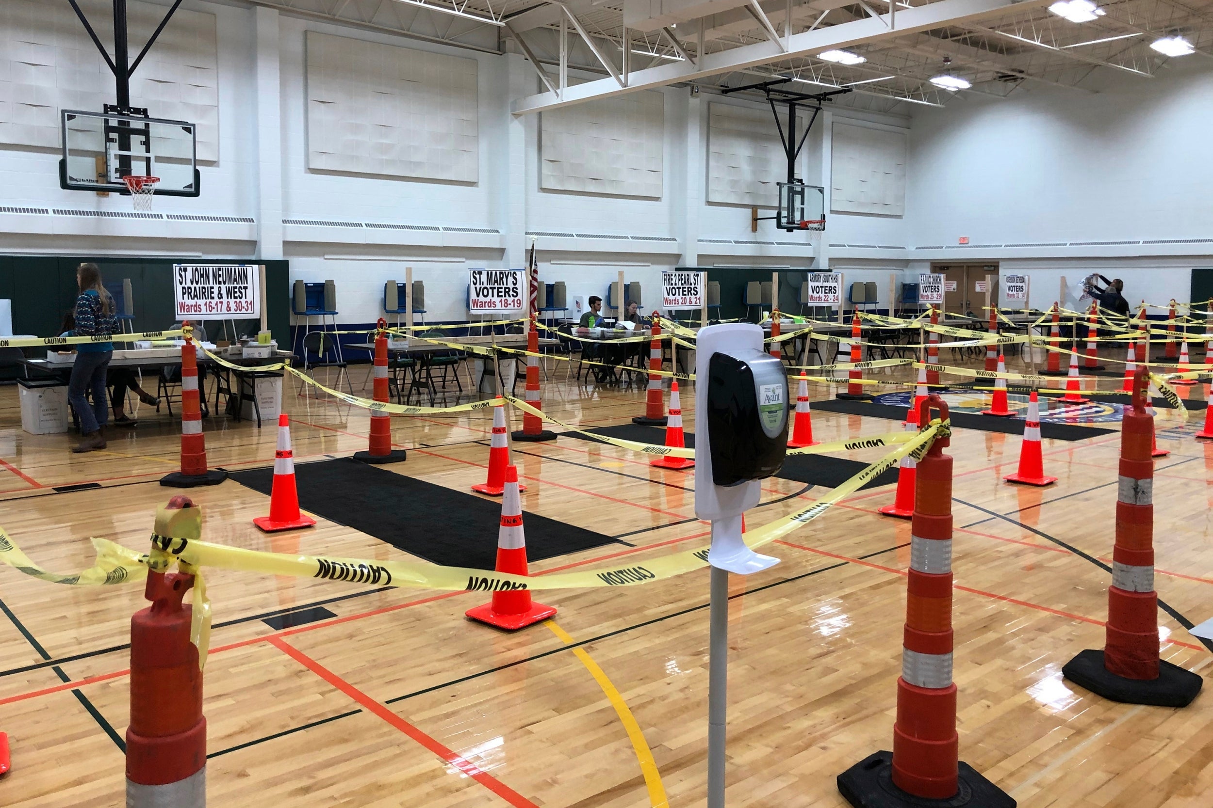 A polling station in Waukesha, Wisconsin