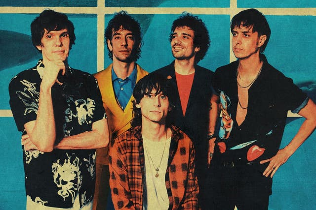 The Strokes in artwork for their sixth album, ‘The New Abnormal’