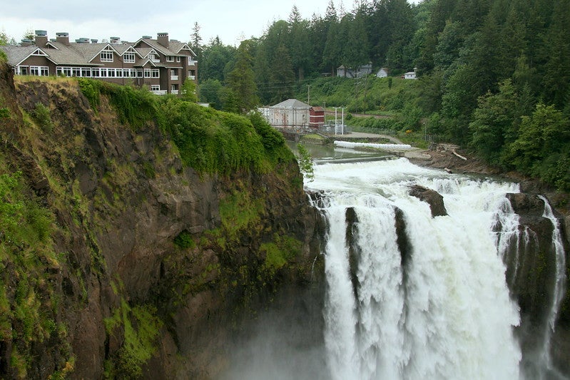 The Great Northern Hotel and the neighbouring falls