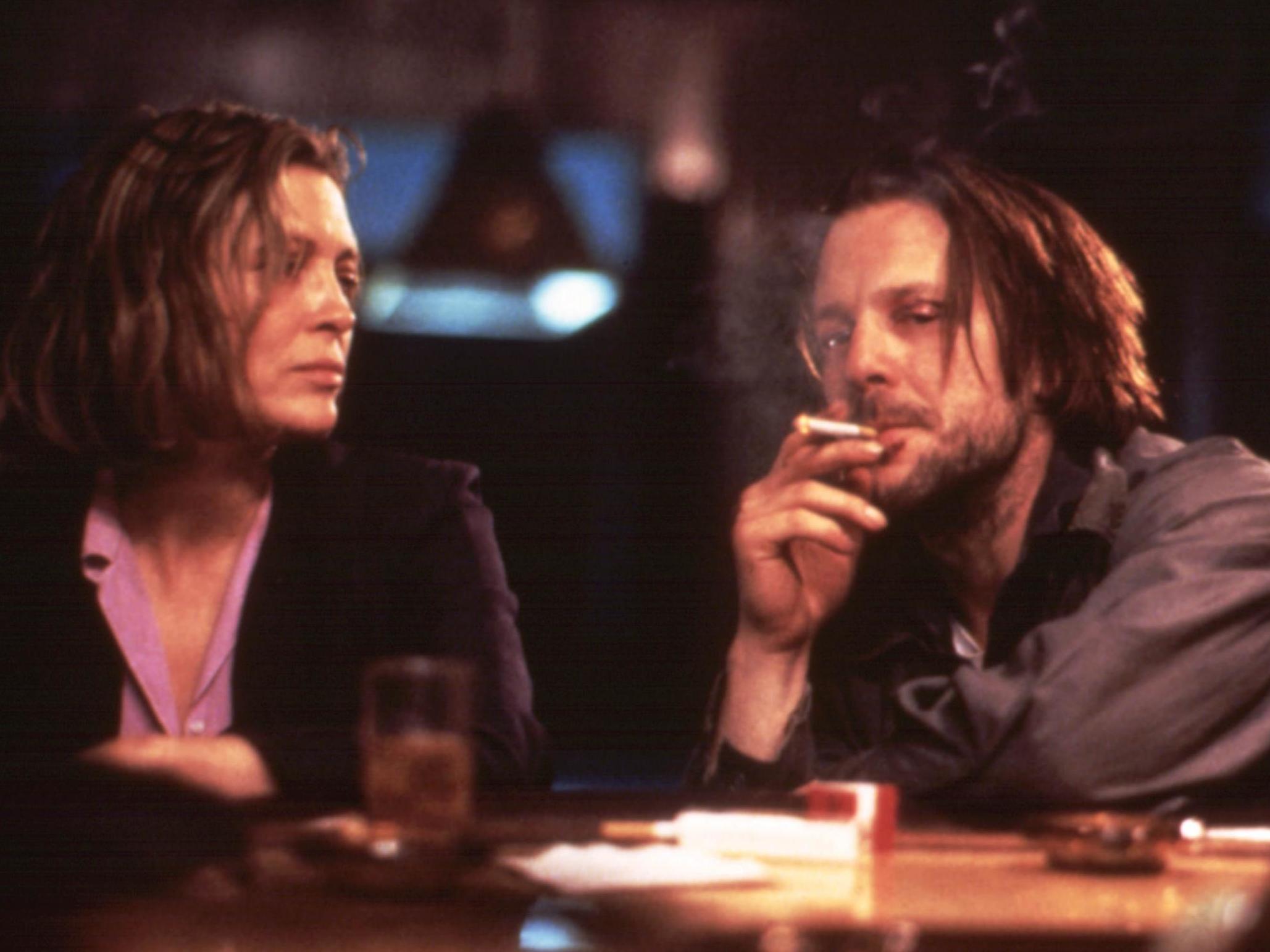 Faye Dunaway and Mickey Rourke in the Charles Bukowski-written ‘Barfly’ (Rex)